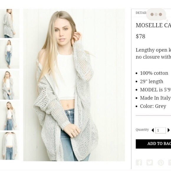 ❌❌SOLD❌❌ Brandy Melville Summer Moselle Cardigan - Picture 4 of 8